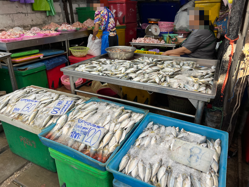 メークローン鉄道市場　魚